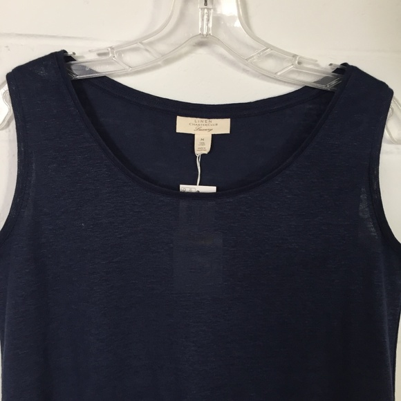 Charter Club Luxury Linen Sleeveless Top M NWT - Picture 2 of 7